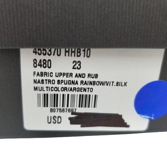 Gucci Rainbow Terrycloth Buckle Ankle Strap Sandals - Picture 8 of 9